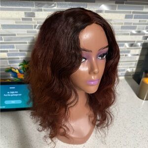 Human hair kinky straight wig